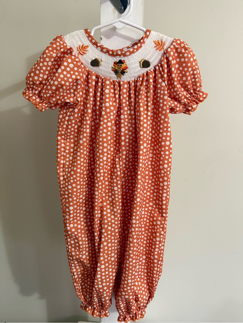 Smocked Fall Bubble Romper